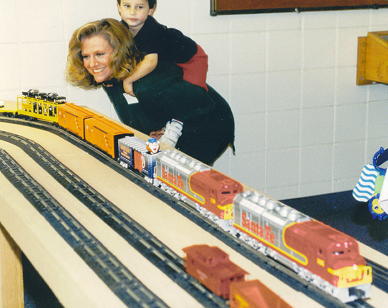 Young child gets a birds eye view of the club layout at recent meet.