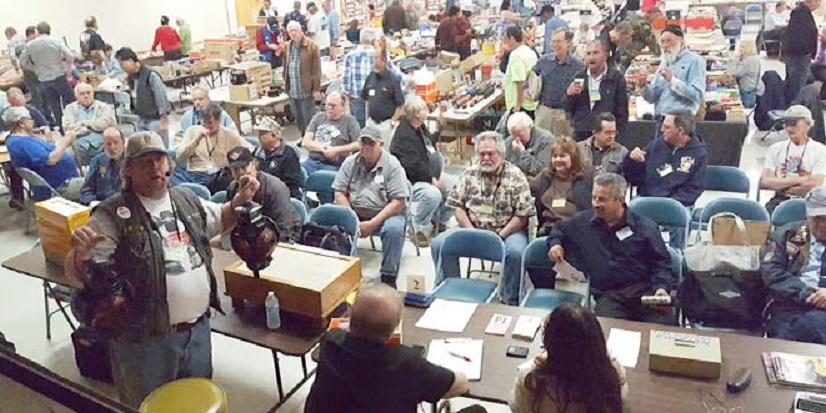 There is always a lively auction at the SW monthly train meet