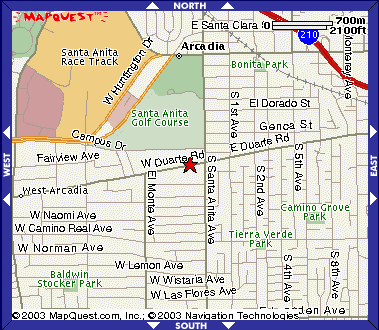 Map Courtesy of Mapquest.com, click for larger map and to get driving directions from your location